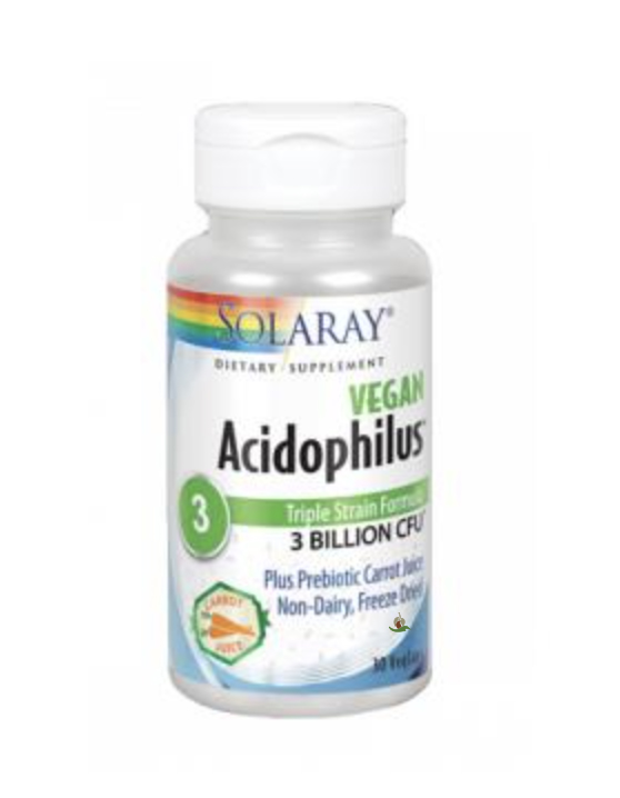ACIDOPHILUS PLUS 30 CÁPSULAS -Solaray - Imagen 2