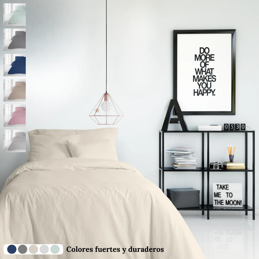 ICEHOME – Funda Nórdica Lisa 100 % Microfibra Ecológica – Ultrasuave, Transpirable y Libre de Arrugas – Funda Nórdica + Funda de almohada lisas – Compatible con todas las camas y estaciones. - Imagen 5