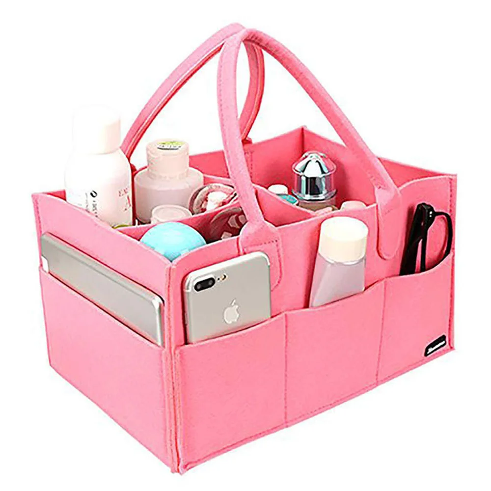 Bolsa organizadora para pañales de bebé, bolsa con soporte portátil, mesa de cambio y caja de almacenamiento de artículos esenciales para guardería de coche, bolsa de pañales para bebé ba - Imagen 3