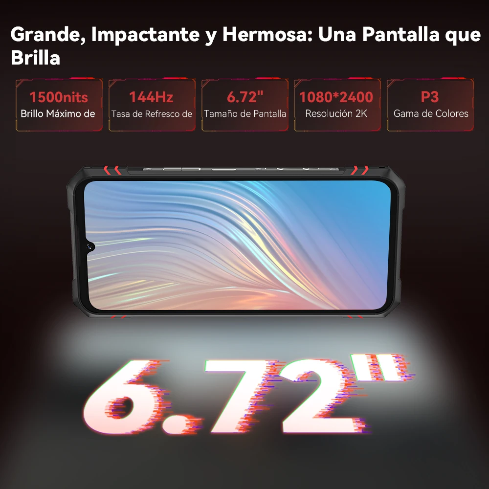 Cubot KingKong Star 2, un smartphone 5G ultrafino y resistente, Dimensity 8200 de 4 nm y 3,1 GHz, 24 GB de RAM (12 GB + 12 GB ampliados), 256GB de ROM, pantalla grande de 6,72″ y 144 Hz, 5G movil, NFC - Imagen 5