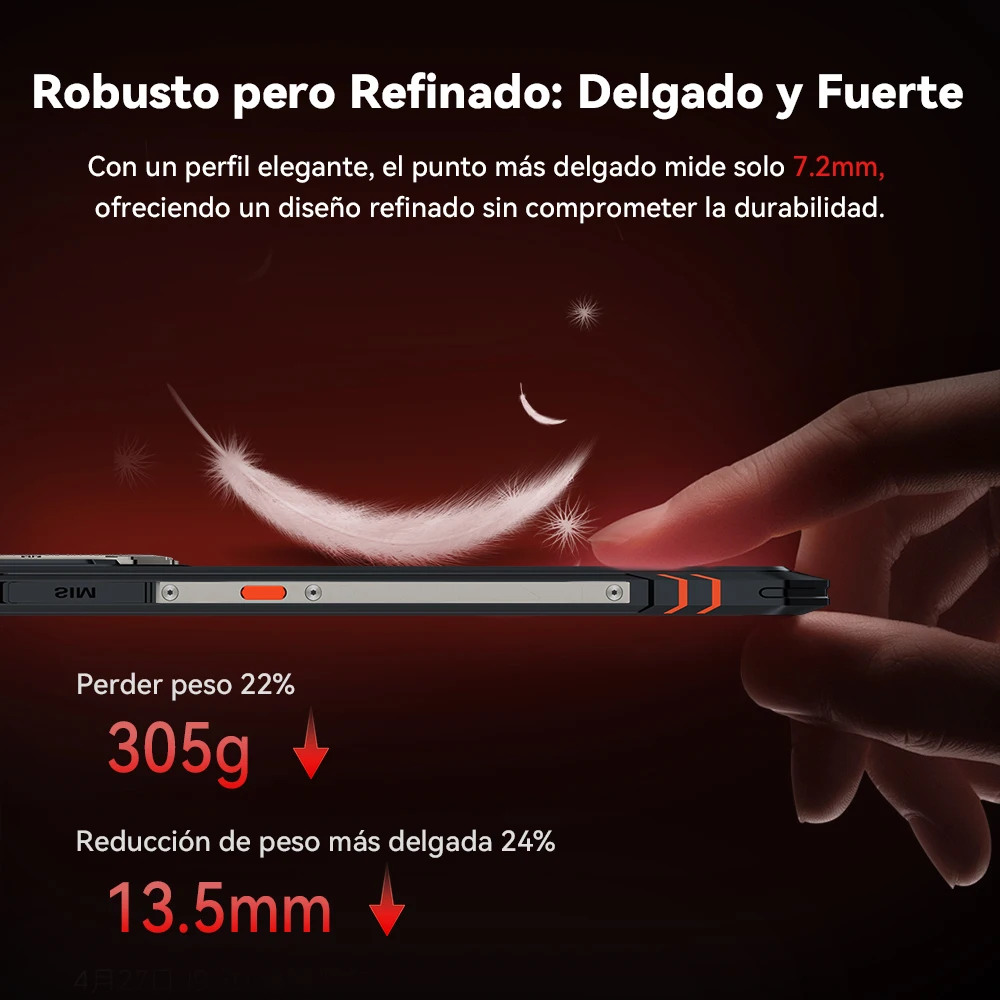 Cubot KingKong Star 2, un smartphone 5G ultrafino y resistente, Dimensity 8200 de 4 nm y 3,1 GHz, 24 GB de RAM (12 GB + 12 GB ampliados), 256GB de ROM, pantalla grande de 6,72″ y 144 Hz, 5G movil, NFC - Imagen 6