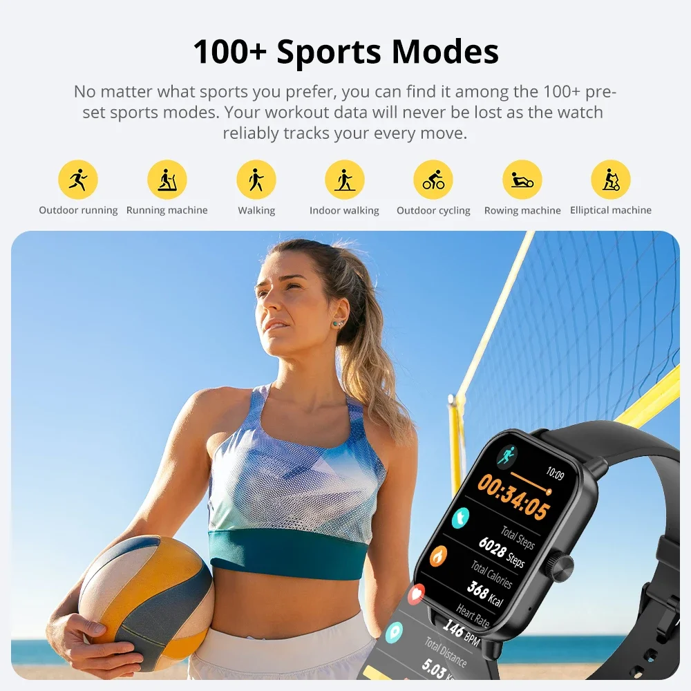Reloj inteligente COLMI P81 con llamadas de voz, pantalla Ultra de 1,9 pulgadas, Monitor de salud 24H, más de 100 modos deportivos, reloj inteligente Bluetooth para hombres y mujeres - Imagen 6
