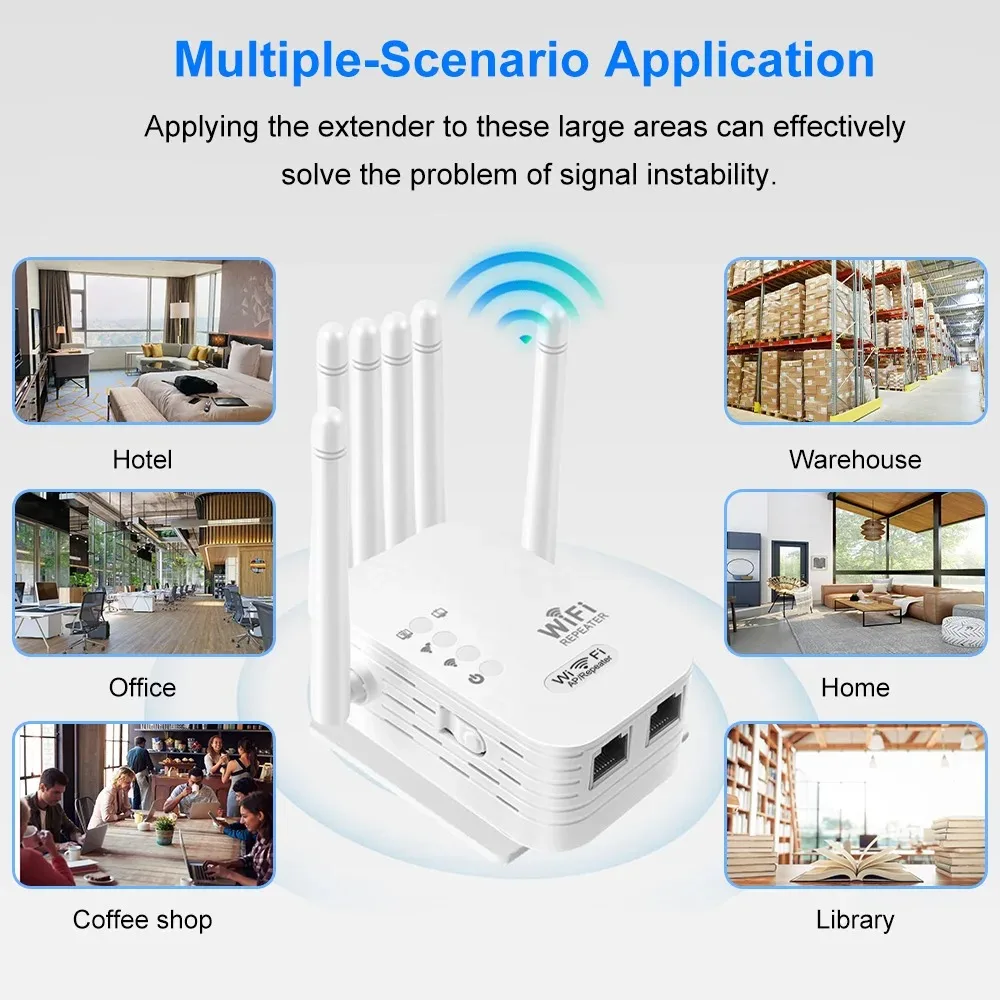 Repetidor WiFi inalámbrico de 1200Mbps extensor de rango WIFI amplificador de señal WiFi 2,4G 5G red de doble banda 802.11ac enrutador amplificador WiFi - Imagen 7