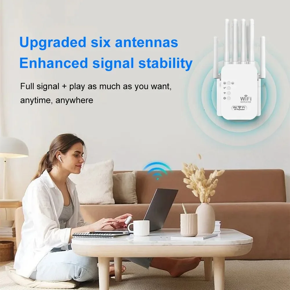 Repetidor WiFi inalámbrico de 1200Mbps extensor de rango WIFI amplificador de señal WiFi 2,4G 5G red de doble banda 802.11ac enrutador amplificador WiFi - Imagen 6