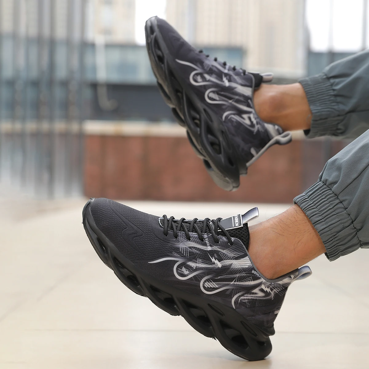 2025 zapatillas para correr Unisex para hombre y mujer, zapatillas de tenis suaves y planas cómodas y transpirables de malla ligera, zapatillas de deporte con cordones para verano para hombre - Imagen 6