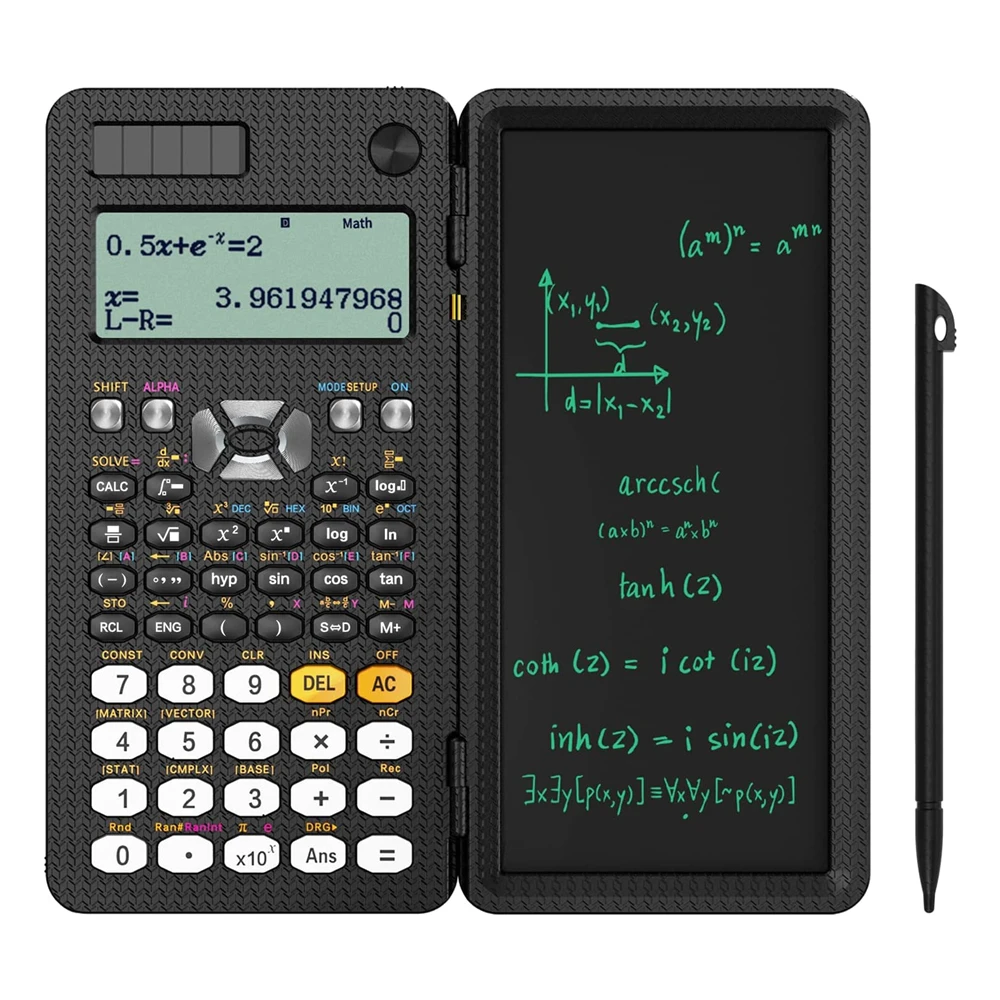 Calculadora Científica Solar con bloc de notas LCD, 417 funciones, calculadora plegable portátil profesional para estudiantes, 991ES actualizado - Imagen 2