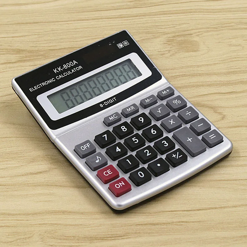 Calculadora KK-800A Calculadora ancha de fuente grande de escritorio de metal 8 A Suministros de oficina para computadora comercial con fabricante al por mayor - Imagen 2