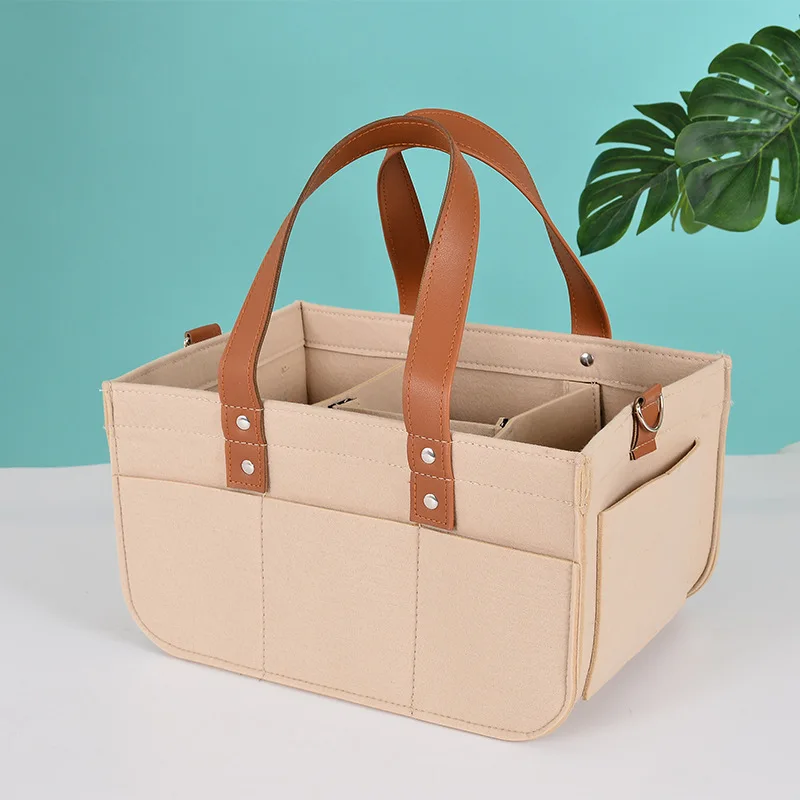 Bolsa organizadora para pañales de bebé, bolsa con soporte portátil, mesa de cambio y caja de almacenamiento de artículos esenciales para guardería de coche, bolsa de pañales para bebé ba - Imagen 5