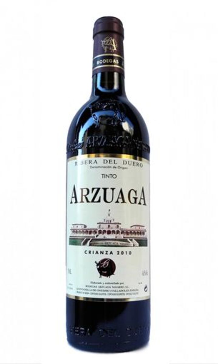Vino tinto crianza Arzuaga Ribera del Duero botella de vidrio 75 cl